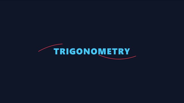 Trigonometry animated title with sine wave motion for educational mathematics and geometry presentations animation 4k