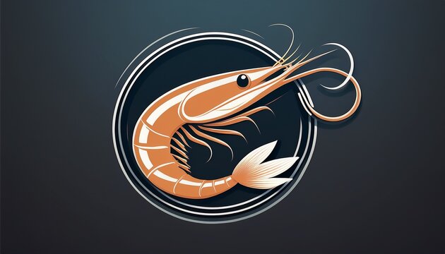 fishing hook with shrimp logo