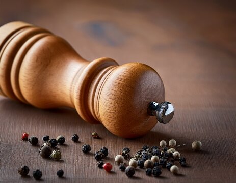 wooden pepper mill