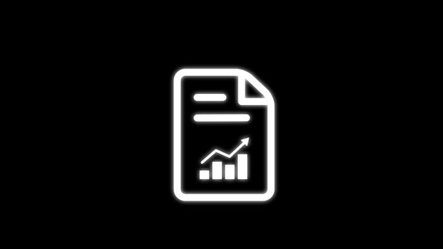 Business Document File Line Icon animation. Animated line art paper document icon representing legal contract file agreement and corporate paperwork icon.