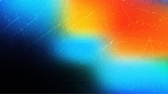 Cool blue and fiery orange abstract light wash design popular in North America media.