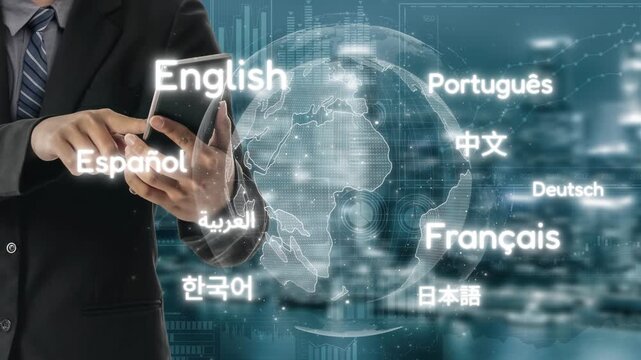 Global communication with multiple languages, digital translation tools, multilingual technology, cross-cultural communication, and virtual language learning environments. Muxer