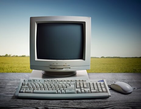 old gray computer