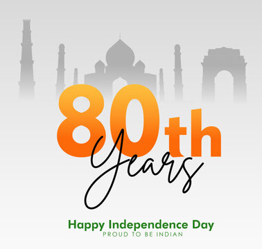vector illustration of 15th August India Happy Independence Day.