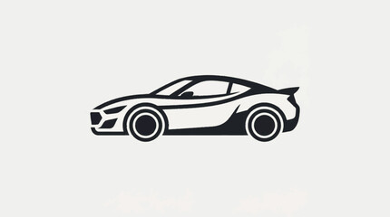 Fototapeta premium Vector pack of 12 modern blue sports car icons and logos. Clean line and silhouette designs of luxury car, sport car, and supercar. Includes car with shield and circle badge variations Perfect for car