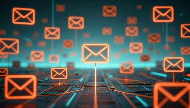 Digital Email Communication Network Abstract