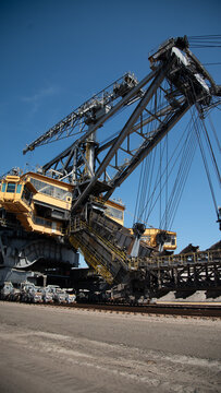Tagebau Welzow S&uuml;d Maschinen F&ouml;rderbr&uuml;cke F60 Schaufelradbagger