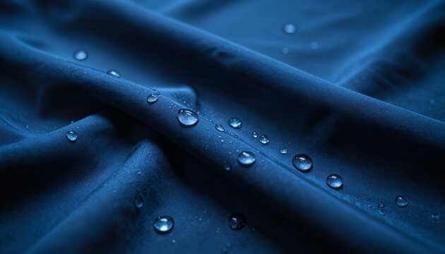 Water Repellent Fabric Texture with Beaded Droplets