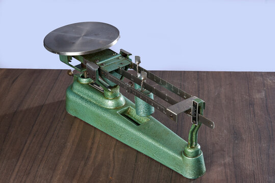 vintage cast-iron scale for weighing