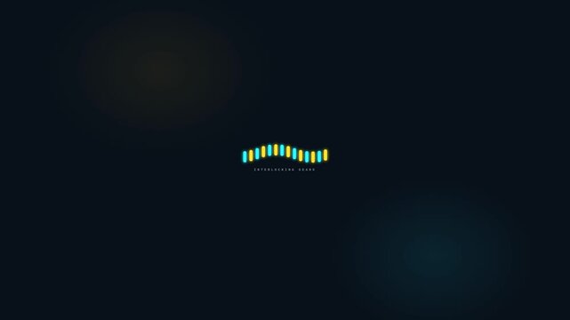 Motion of Colorful Light Waves in Dark Environment for Dynamic Visual Effect.