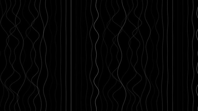 Wavy vertical lines in a seamless loop pattern on a black background.