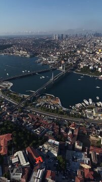 Smooth Cinematic Aerial Flight Around Suleymaniye Mosque and Historic Istanbul