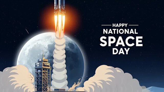 A rocket launching from the moon.