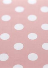 Pink Cotton Fabric Polka Dot Macro Background © 212069668