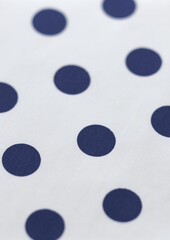 Blue Cotton Fabric Polka Dot Macro Background © 212069668