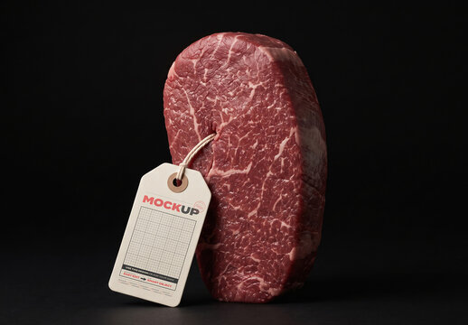 Fillet Mignon Product Tag Mockup