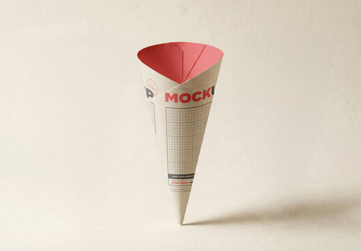 Ice Cream Cone Sleeve Branding Mockup