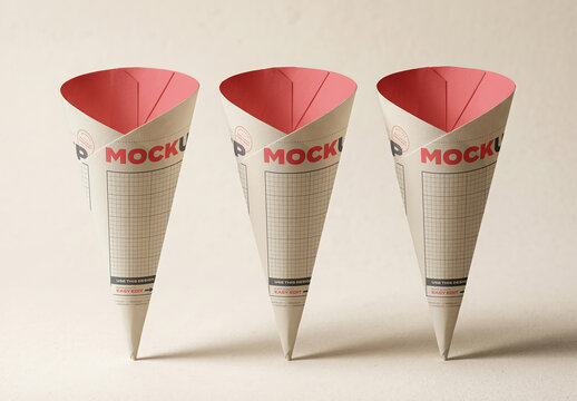 Ice Cream Cone Sleeves Branding Mockup