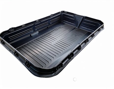 a durable rubber bed liner custom molded to fit the contours of the truck bed protecting against scratches and dents