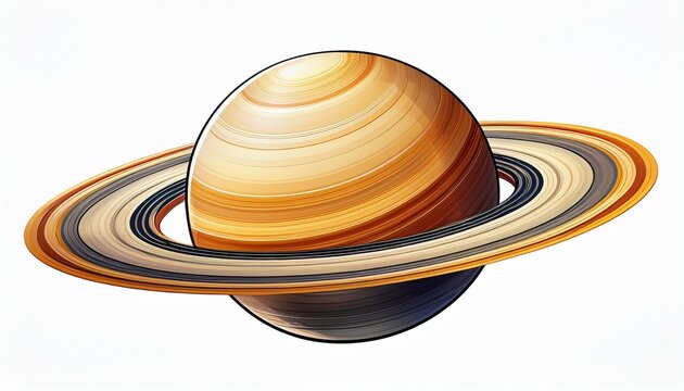 saturn planet texture isolated on a white background