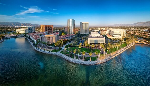 aerial view of the downtown irvine california skylineaerial view of the downtown irvine california skyline