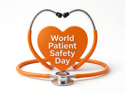 Stethoscope forming a heart shape for world patient safety day