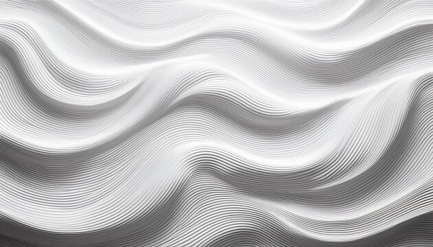 elegant monochrome white seamless wave texture pattern background for design projects