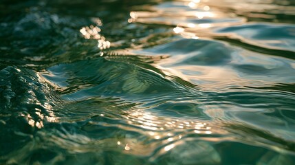 Fototapeta premium Macro rippled water surface evoking mental calm