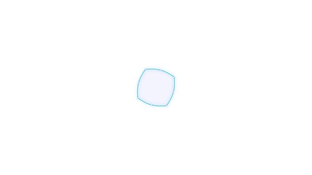 Blue organic shape icon on white background