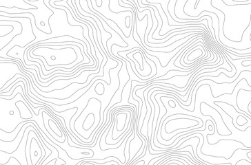 Topographic map patterns with contour line and topography texture. Vintage outdoors style map with different grid. Abstract white topography vector background © sani