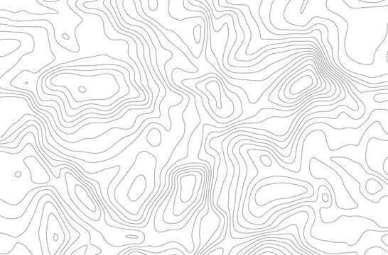 Topographic map patterns with contour line and topography texture. Vintage outdoors style map with different grid. Abstract white topography vector background