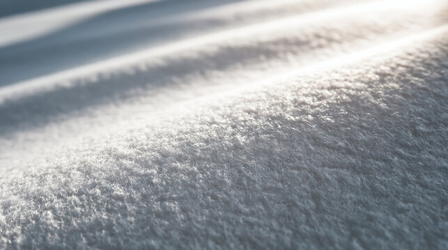 Fresh Snow Texture with Soft Sunlight and Shadows