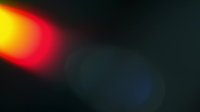 Real Light Spectrum Lens Flare Overlay on Black Background at 1000fps Slow Motion.
