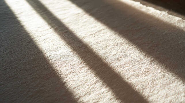 Natural Textured Handmade Paper Surface with Sunlight Shadows