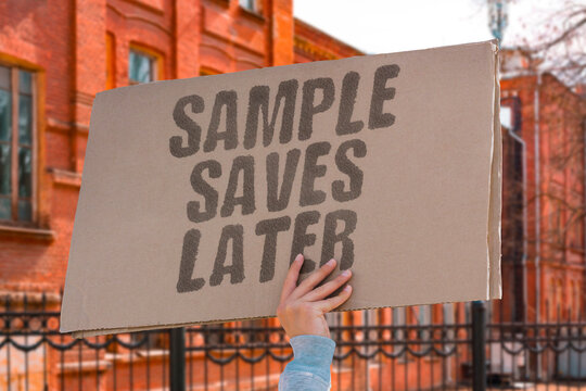 "Sample saves later" Starting with a small test prevents a large purchase you may regret. TEST. SAMPLE. SAVES. PURCHASE. RISK.