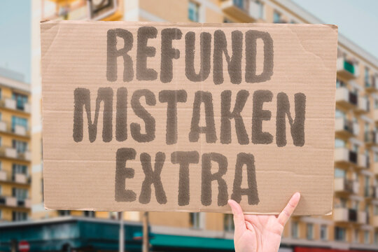 "Refund mistaken extra" A returned payment can look like free money instead of recovered spending. REFUND. MISTAKE. PERCEPTION. MONEY. SPENDING.