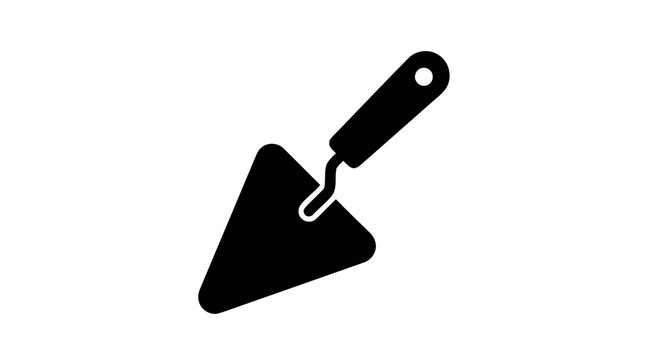 Vector illustration of bricklayer trowel icon on a transparent background