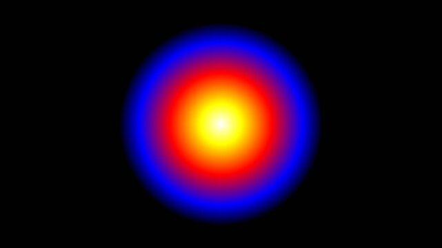 Four thermal heat map hotspots glowing with blue and red gradients on a dark background