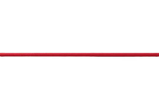 Smooth straight red cord stretched horizontally