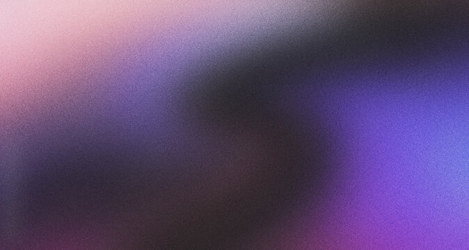 A mesmerizing fusion of soft pink, deep purple, and subtle blue hues forms a captivating grainy gradient, creating an artistic abstract background with smooth transitions.