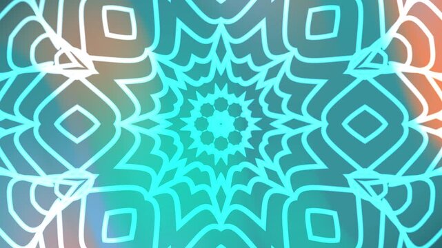 intricate mandala overlay pattern features teal geometric floral shapes. Suitable for textile prints, home decor, stationery, and digital backgrounds.