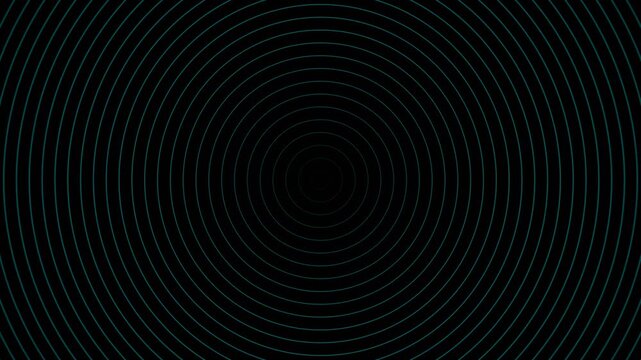 Symmetrical blue circle pattern pulsing on black background creating a futuristic tunnel effect