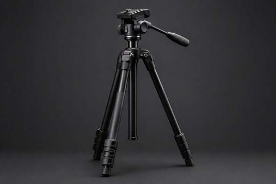 Professional camera tripod with adjustable legs and head, ideal for photography and videography