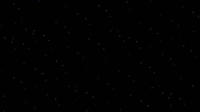 Vibrant noise particles flickering on a black background creating abstract digital texture