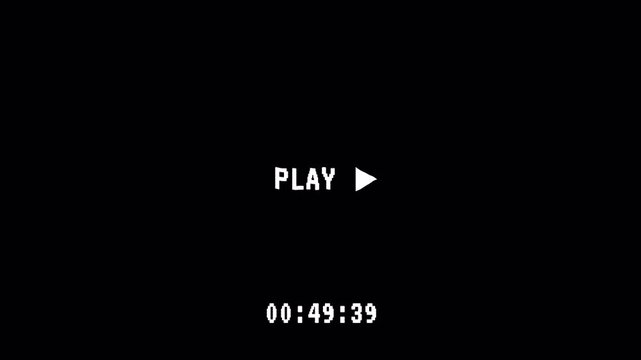 Retro vhs camcorder recording interface with timecode

