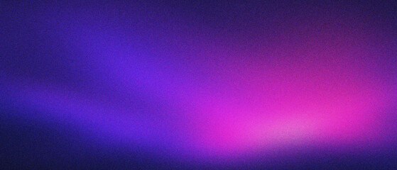 Fototapeta premium Abstract purple gradient background with grainy texture, vibrant violet and pink light blur wallpaper, soft neon color transition for digital art, atmospheric dark magenta backdrop for web.