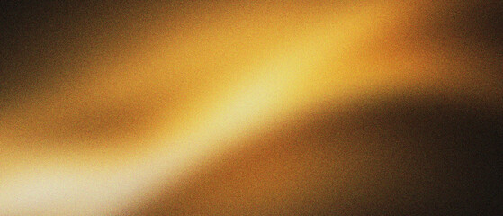 Fototapeta na wymiar Golden abstract light trail with grainy texture on dark background. Warm amber glow and soft motion blur for cinematic overlays. Elegant orange light wave for luxury branding and web design.