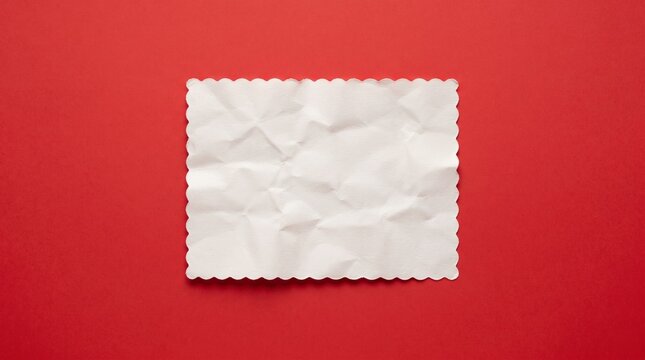 Single use sugar packet on a vibrant red background with a slight shadow