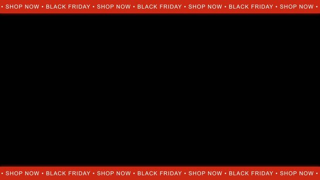 Black Friday Slow Ticker loop Crimson Red Banners Motion Graphic Video Template