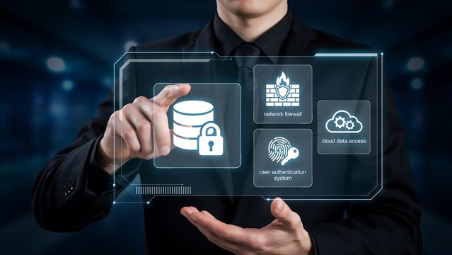 Cybersecurity Data Protection Interface with Network Firewall, Cloud Access and User Authentication Technology